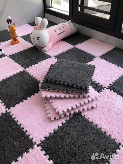 Коврик детский пазл с ворсом