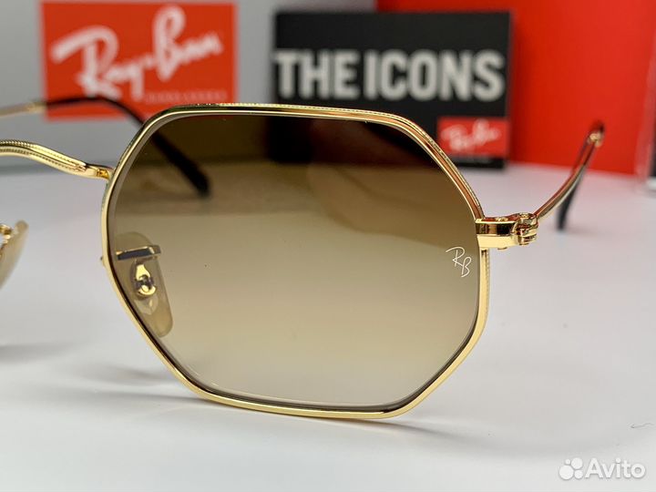 Очки Ray Ban Octagonal корчневые
