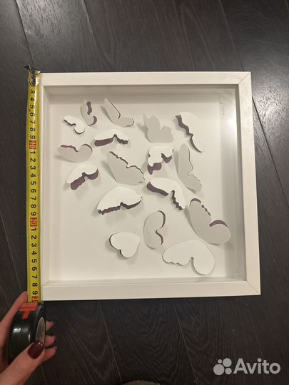 Картины панно IKEA бабочки (триптих)