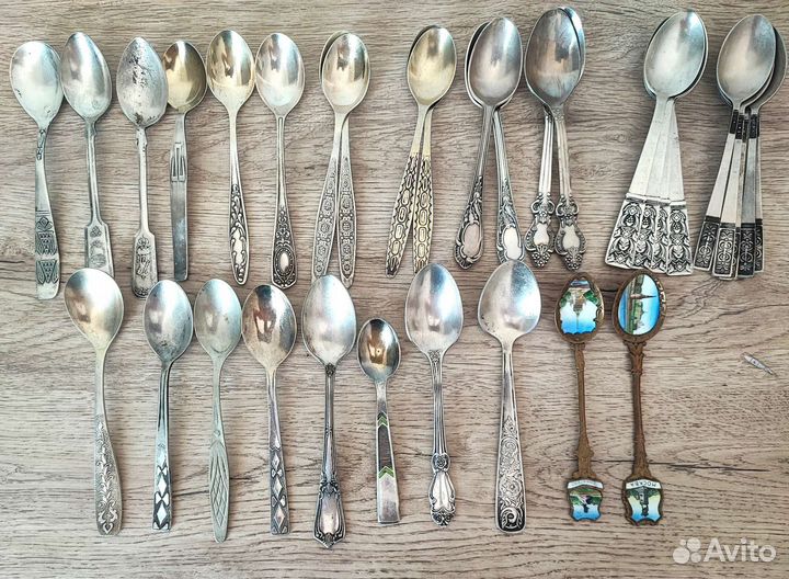 Набор столовых приборов, Мельхиор, СССР