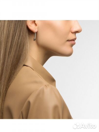 Серьги серебро с фианитами