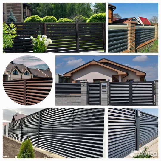 Современные металлические заборы Жалюзи