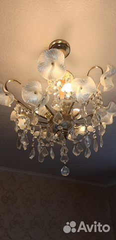 Люстра потолочная хрустальная