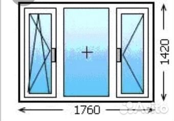 Пластиковое окно 1420х1760