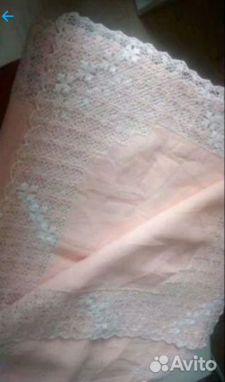 Скатерть покрывало вышивка лен льняная винтаж