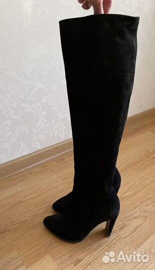 Ботфорты демисезон натуральная замша 35