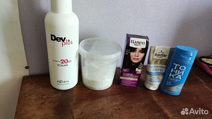 Осветлитель для волос + тоники и краска