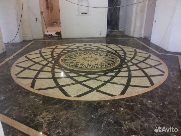 Гидроабразивная резка мрамора, гранита и др