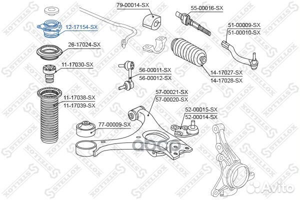 12-17154-SX опора амортизатора переднего Honda