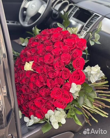 101 Роза букет из роз цветы доставка