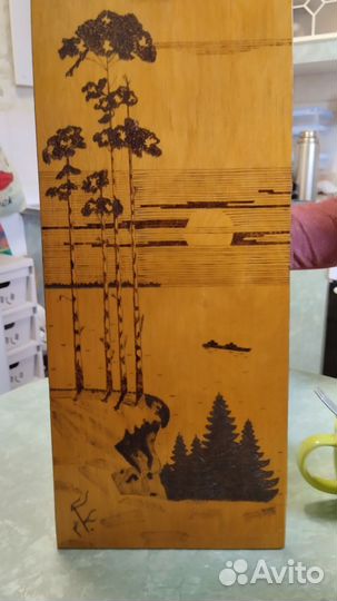 Деревянная картина,панно, СССР