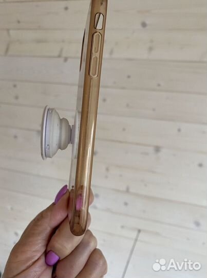 Чехол на iPhone 11 прозрачный +держатель