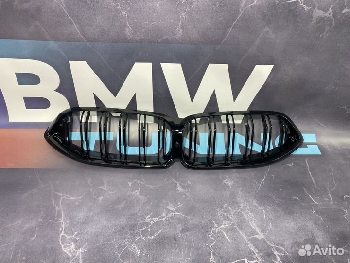 Решетки радиатора BMW G14, М, черный глянец