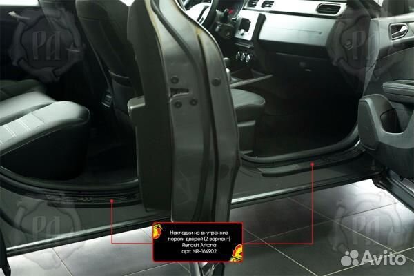 Накладки на внутренние пороги Renault Arkana (2