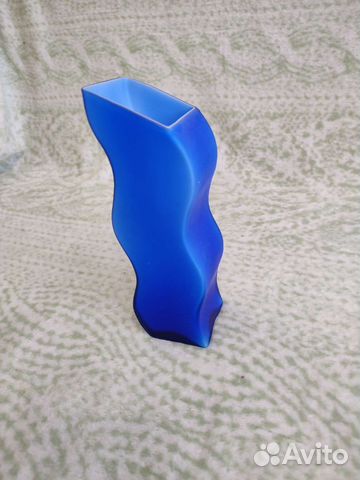 Ваза синее стекло