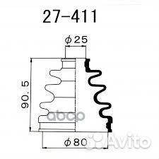 Пыльник шруса внешнего 27411 1-56 (Maruichi)