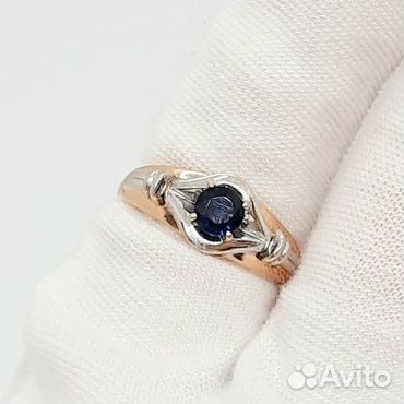 Золотое кольцо с сапфиром 16,5р