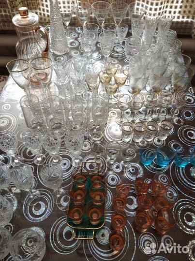 Фужеры, рюмки,бокалы СССР, 3рюмки коньячн