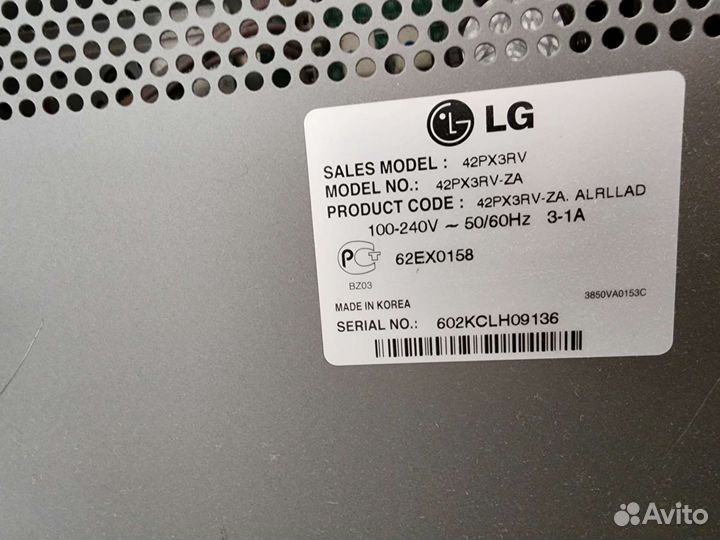 Телевизор lg 42PX3RV