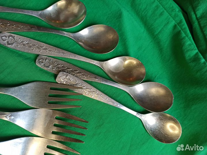Ложка, вилка мельхиор