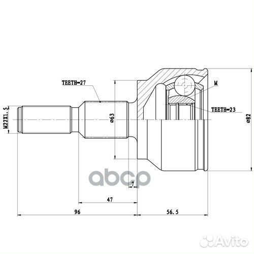 Шрус наружний перед прав/лев Z87433R Zikmar