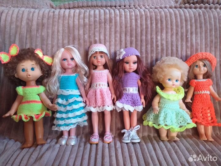 Кукла СССР вязанные платья для кукол