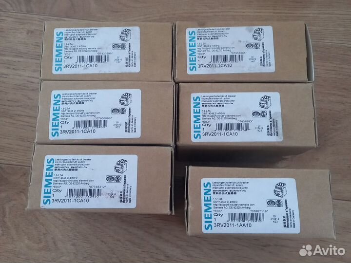 Siemens 3RV2011-1CA10 5шт