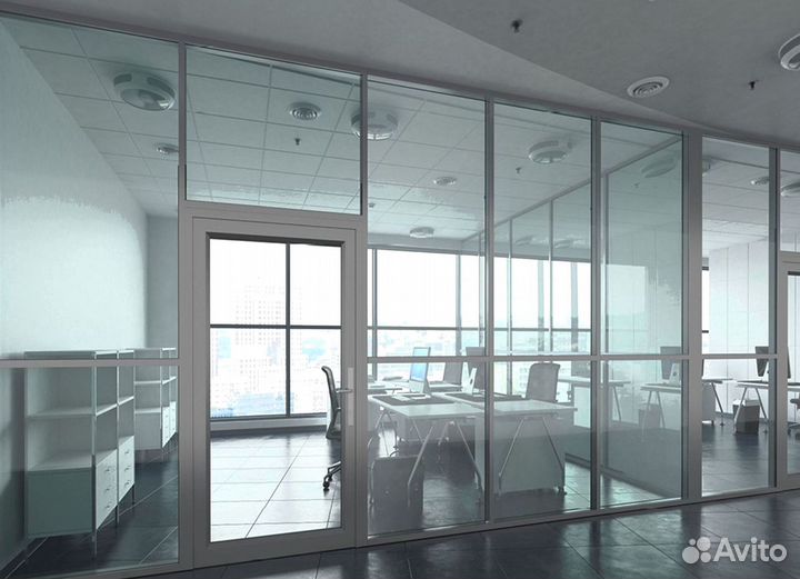 Противопожарные алюминиевые перегородки