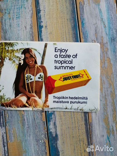 Рекламная открытка, реклама, флаер Wrigley's