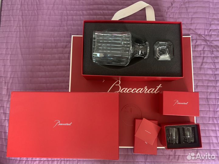 Штоф хрустальный Baccarat (Франция) и 4 стопки. Ве