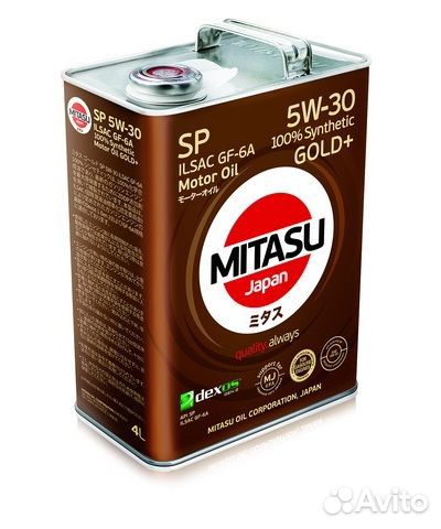 Мотороное масло Mitasu Gold+ SP 5W-30 ilsac GF-6A