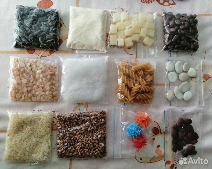 Тактильные мешочки, сенсорные подушечки