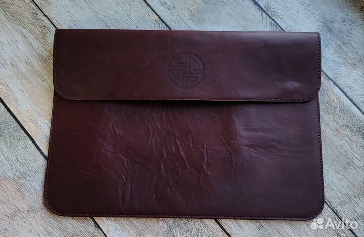 Чехол папка для ноутбука натуральная кожа