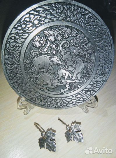 Серьги серебро