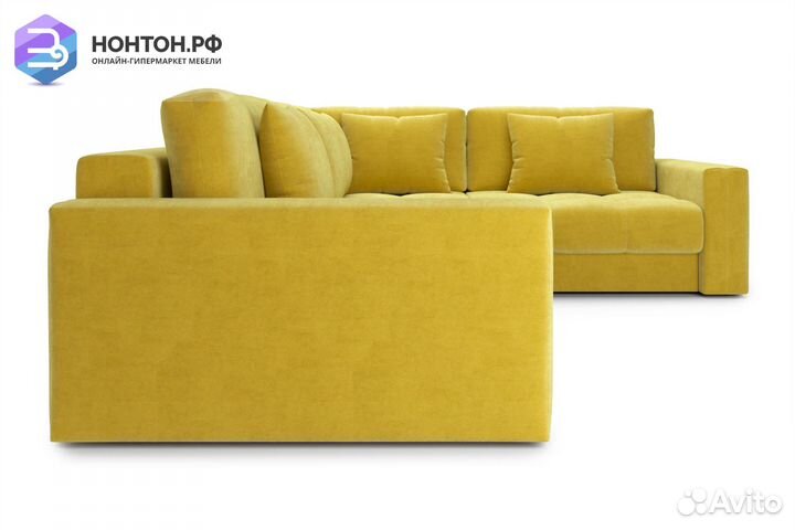 Диван угловой тик-так Монарх М3У1 горчичный