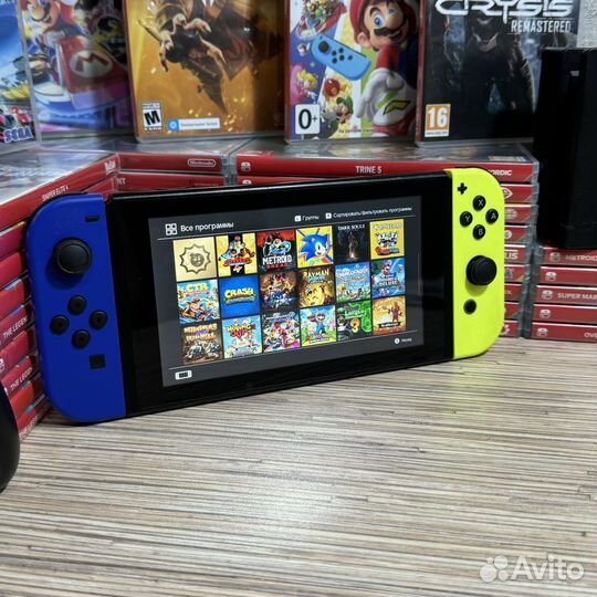 Прошитый Nintendo Switch 300Gb+Любые Игры