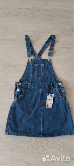 Джинсовый сарафан для девочки 152