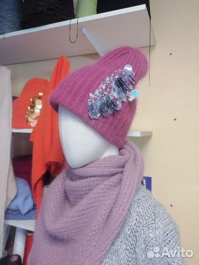 Вязанные шапки ручной работы