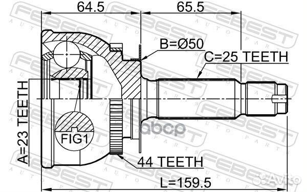 ШРУС внешний перед 1210mata44 Febest