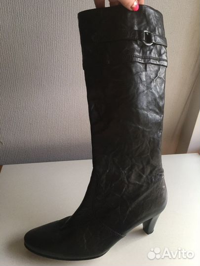 Сапоги. Нат кожа 40р(весна,осень)