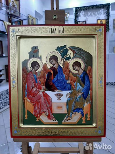 Икона рукописная Пресвятая Троица
