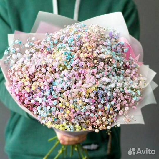 Букет из гипсофилы цветы