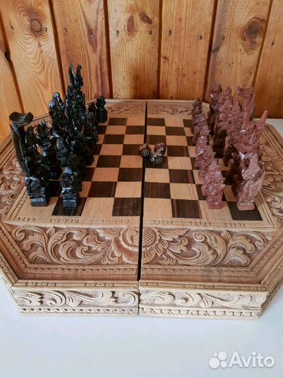 Шахматы резные деревянные ручная работа