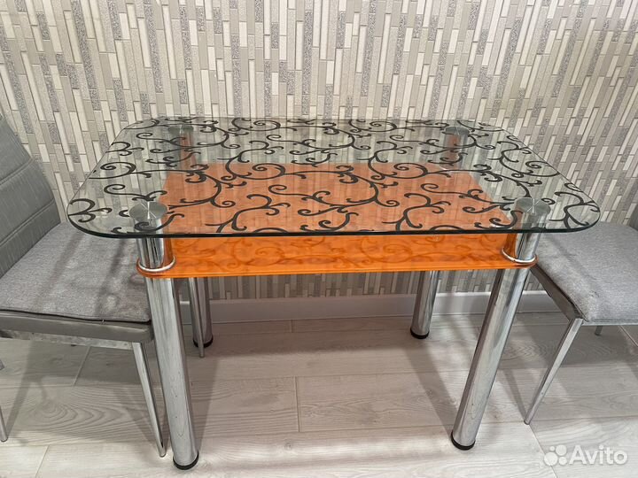 Кухонный стол бу стеклянный