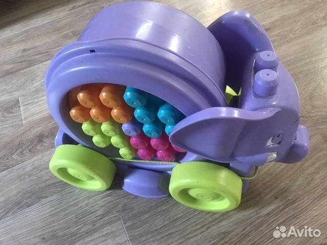 Конструктор + каталка «Слоник»