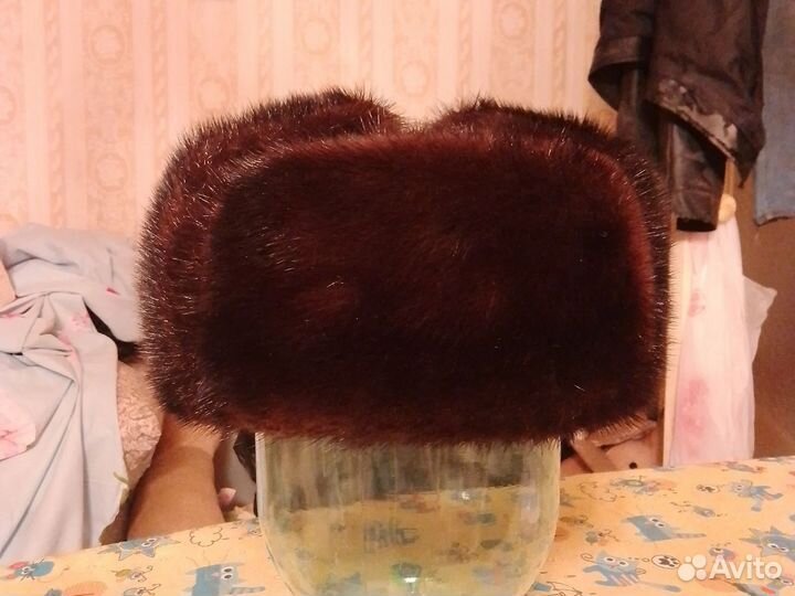 Шапка из натуральной норки,новая