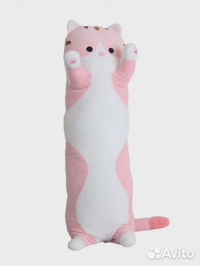 Мягкая игрушка-подушка кот батон 50 см