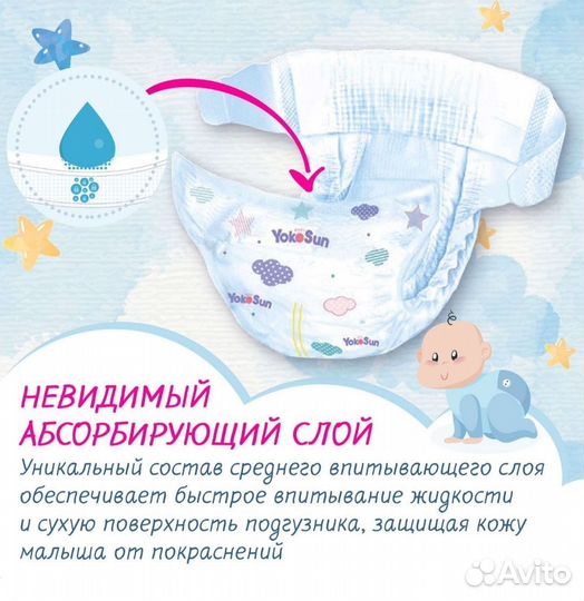 Подгузники для новорожденных 0-6 кг