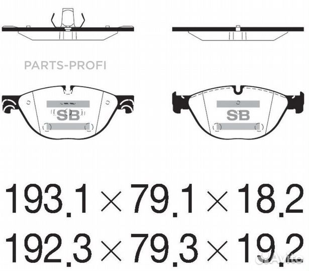 Sangsin brake SP2212 BMW 5 F10 2010, 7 F01 08-15 SP2212