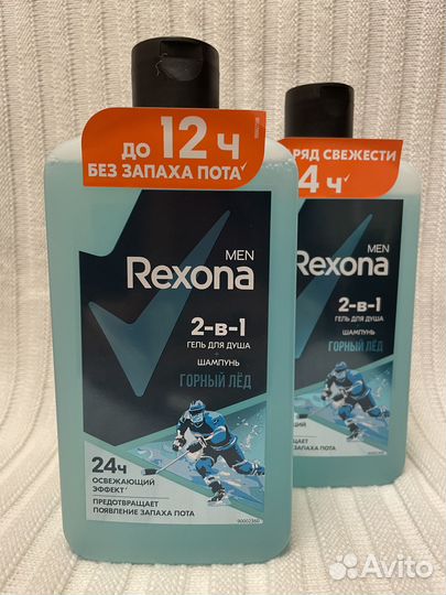 Rexona Men Гель для душа и шампунь для волос 2в1